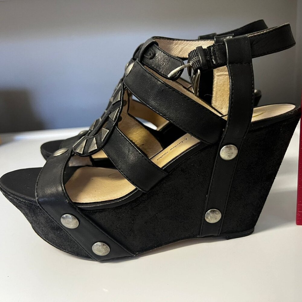 House of Harlow 1960 - Black Platform Wedge Size 37 / US 6.5